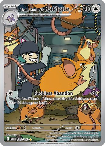 Team Rocket's Raticate (202/182) - Destined Rivals