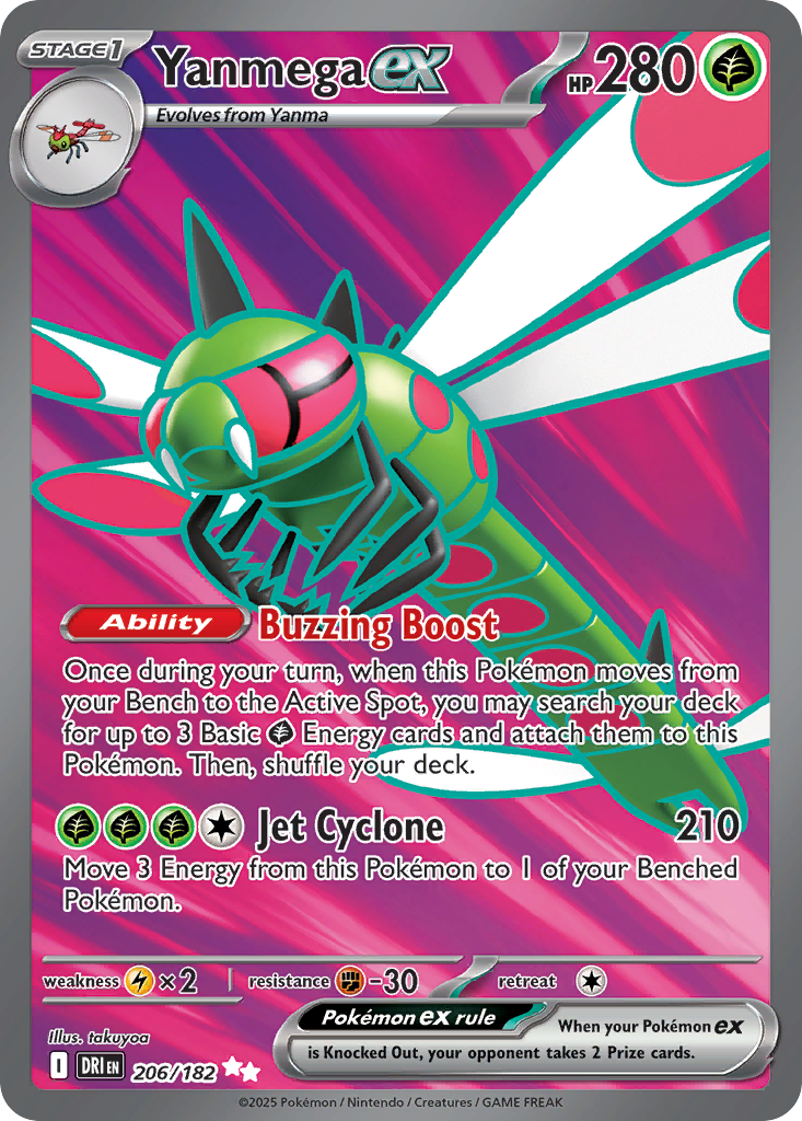 Yanmega ex (206/182) - Destined Rivals