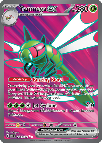 Yanmega ex (206/182) - Destined Rivals