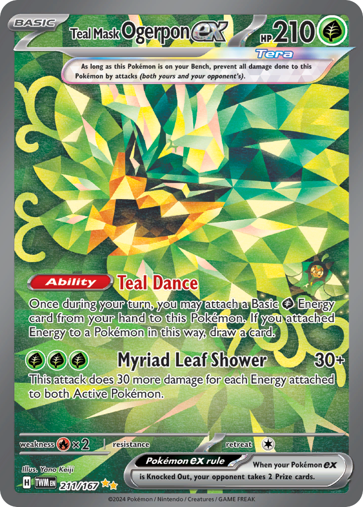 Teal Mask Ogerpon ex (211/167) - Twilight Masquerade