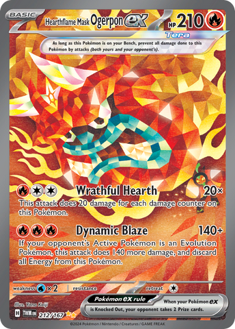 Hearthflame Mask Ogerpon ex (212/167) - Twilight Masquerade