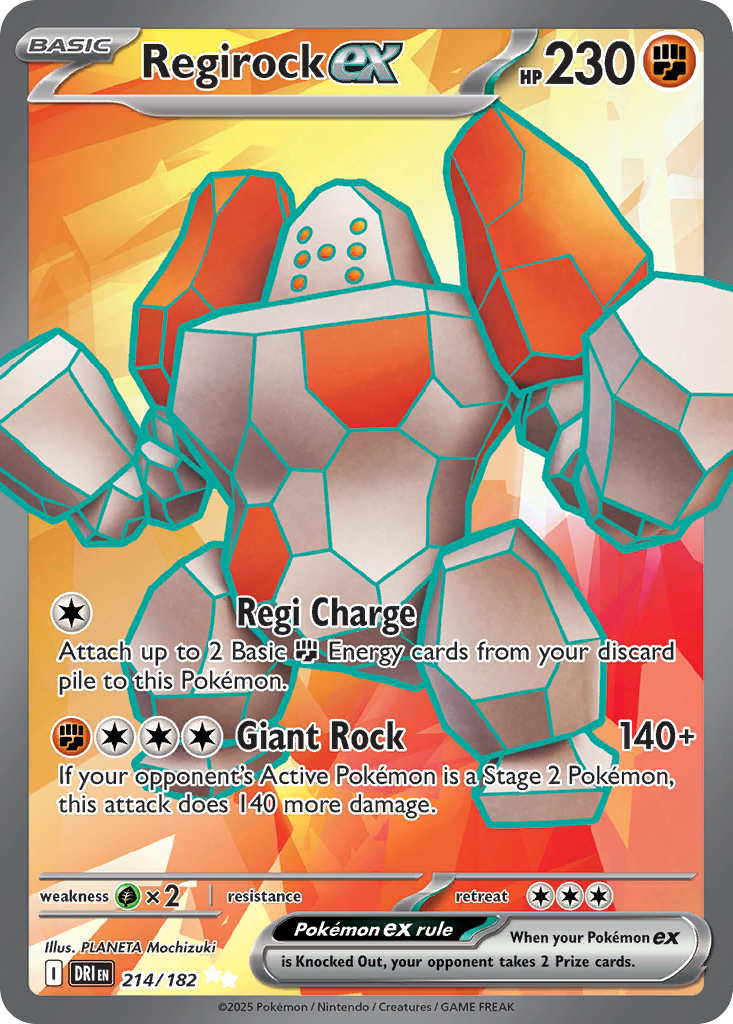 Regirock ex (214/182) - Destined Rivals