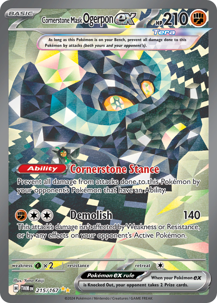 Cornerstone Mask Ogerpon ex (215/167) - Twilight Masquerade