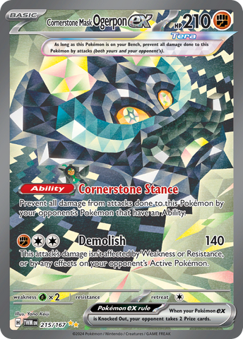 Cornerstone Mask Ogerpon ex (215/167) - Twilight Masquerade