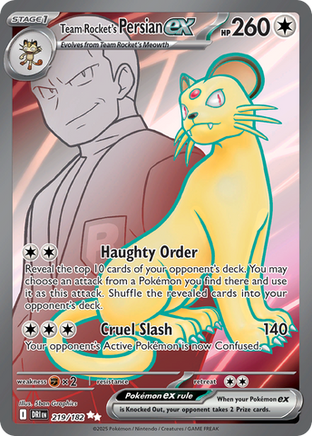 Team Rocket's Persian ex (219/182) - Destined Rivals