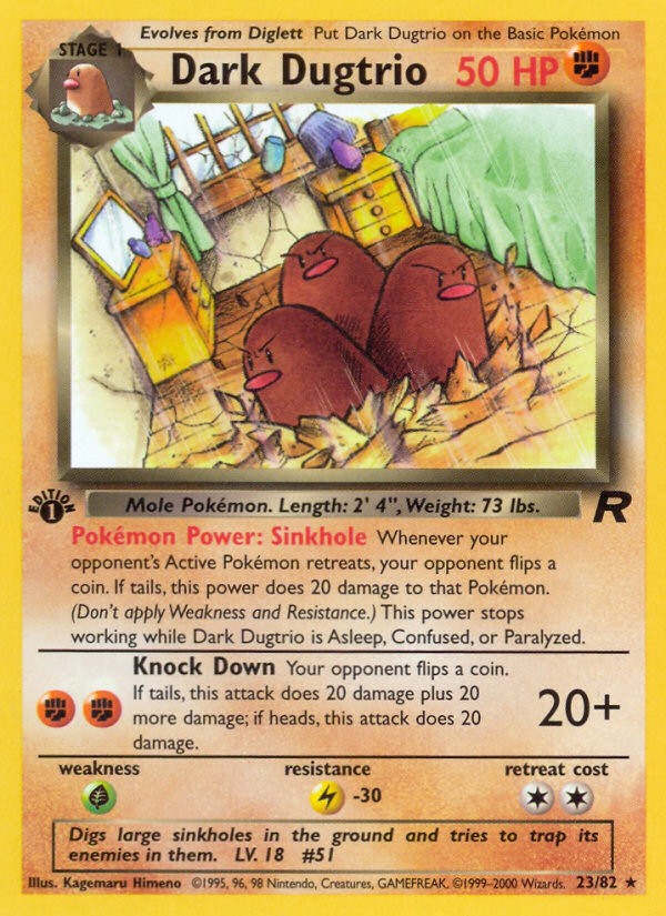 Dark Dugtrio (23/82) - Team Rocket