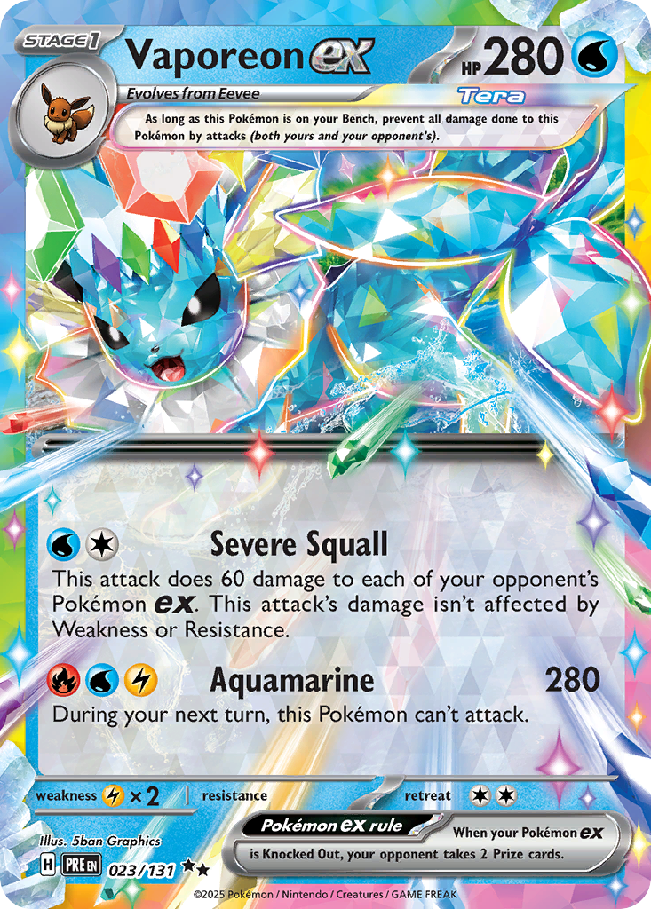 Vaporeon ex (23/131) - Prismatic Evolutions
