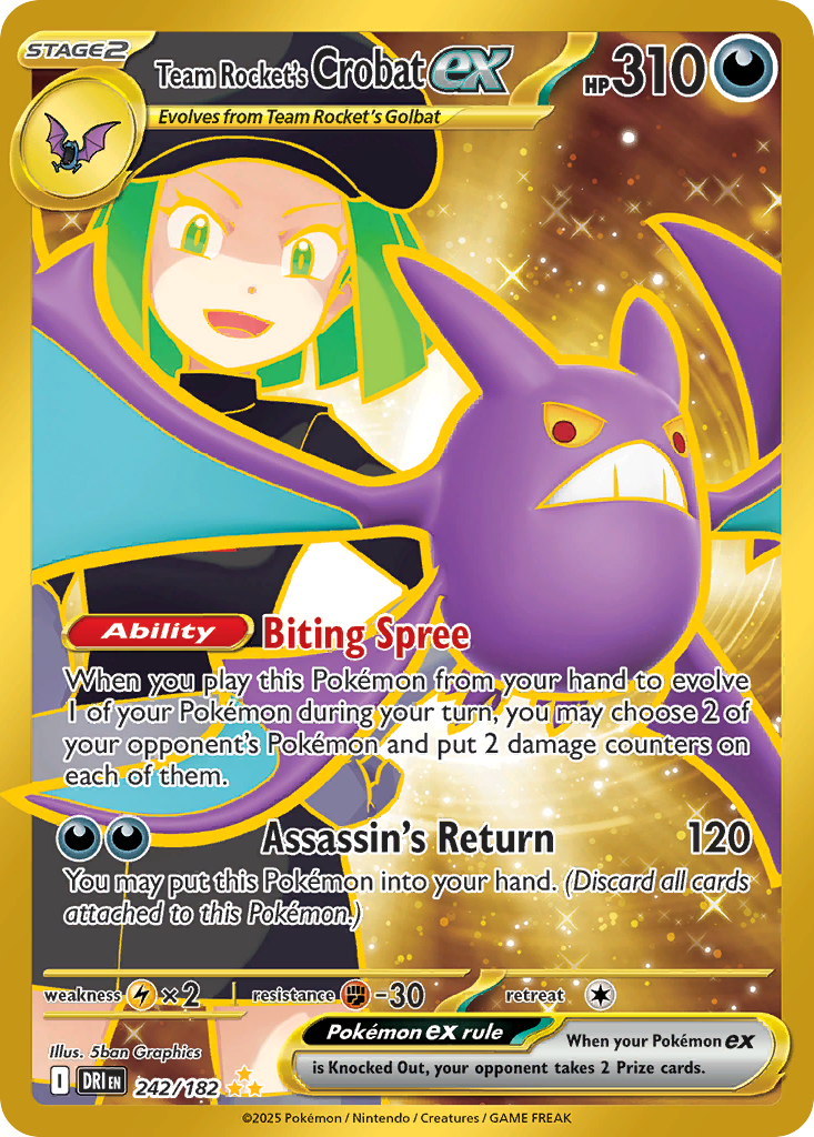 Team Rocket's Crobat ex (242/182) - Destined Rivals