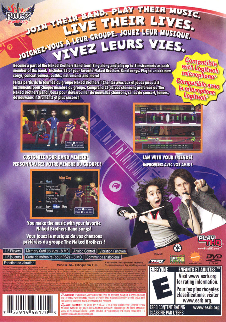 The Naked Brothers Band - PS2 Game