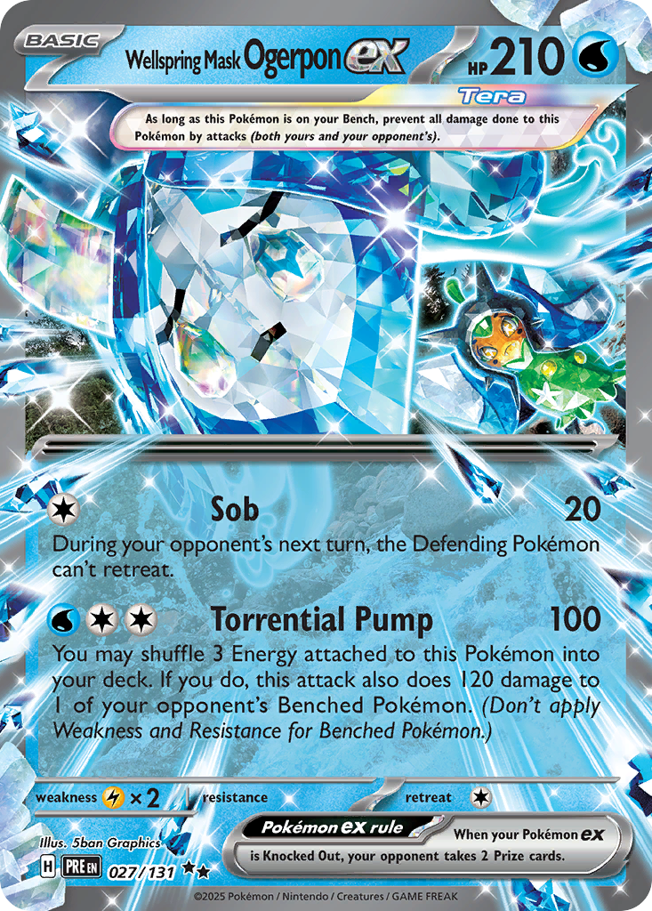 Wellspring Mask Ogerpon ex (27/131) - Prismatic Evolutions