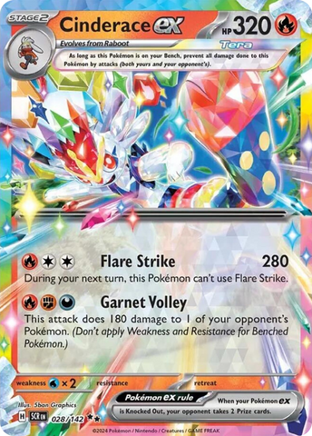Cinderace ex (28/142) - Stellar Crown