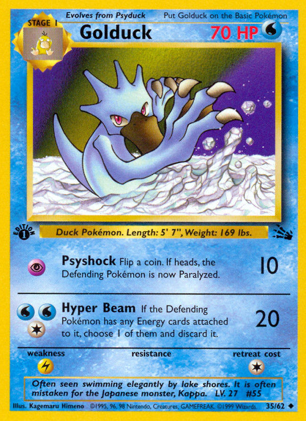 Golduck (35/62) - Fossil