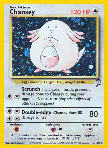 Chansey (3/130) - Base Set 2