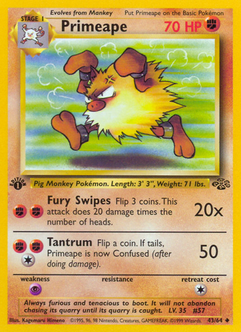 Primeape (43/64) - Jungle