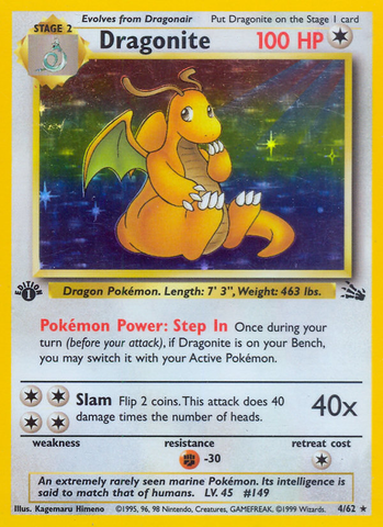 Dragonite (4/62) - Fossil