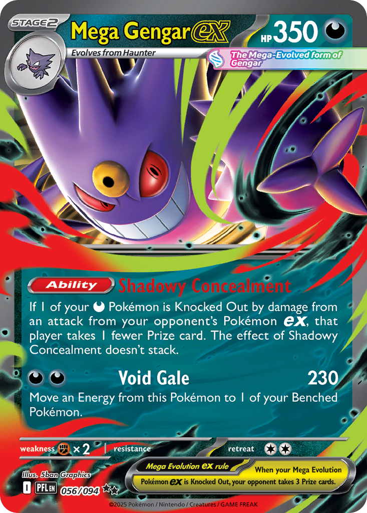 Mega Gengar ex (56/94) - Phantasmal Flames