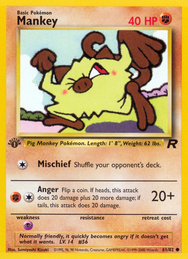 Mankey (61/82) - Team Rocket