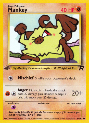 Mankey (61/82) - Team Rocket