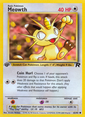 Meowth (62/82) - Team Rocket