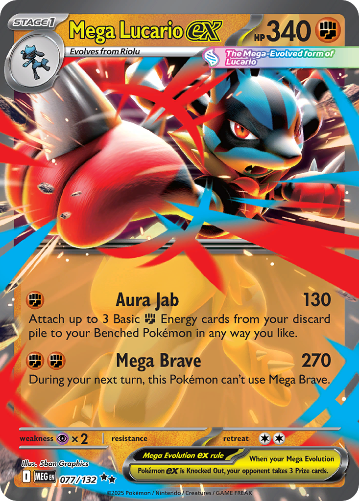 Mega Lucario ex (77/132) - Mega Evolution