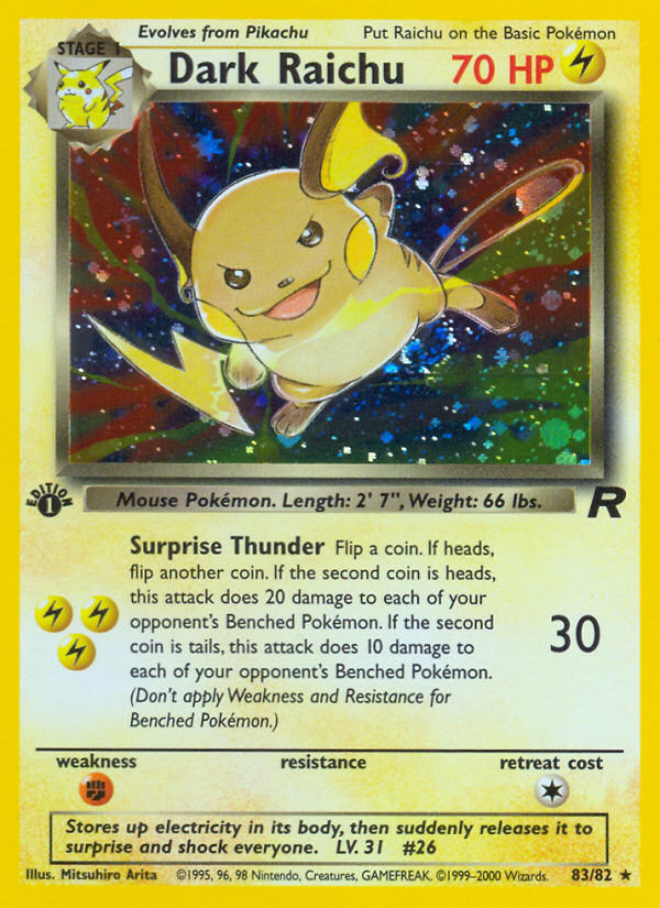 Dark Raichu (83/82) - Team Rocket