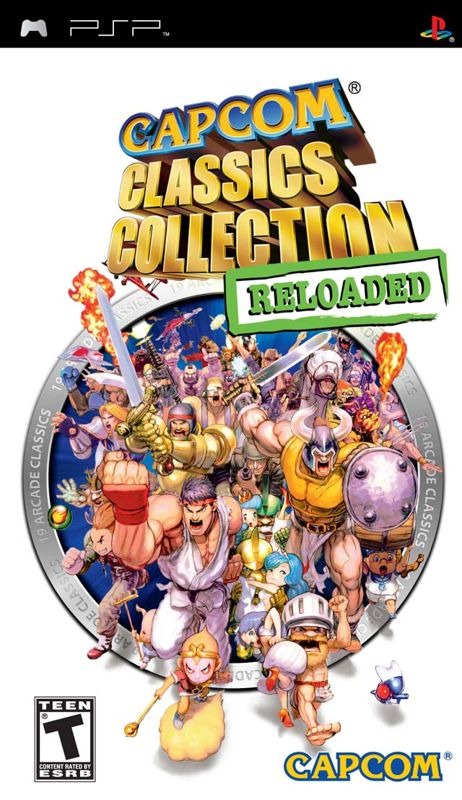 Capcom Classics Collection Reloaded - PSP Game front cover