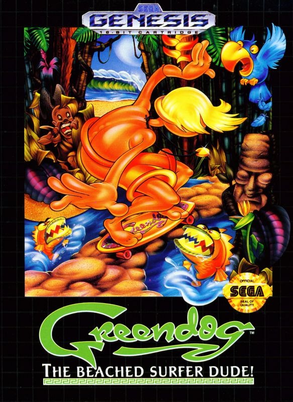 Greendog Beached Surfer Dude - Sega Genesis Game front cover