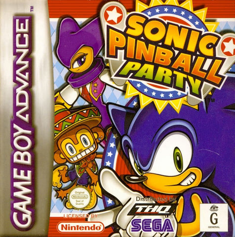 Sonic Pinball Party - GBA Game front cover