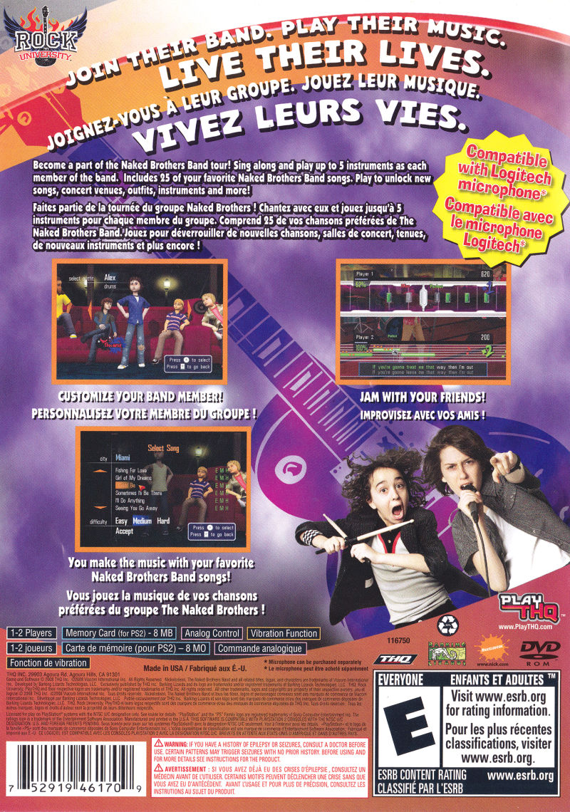The Naked Brothers Band PS Game Bit Legacy
